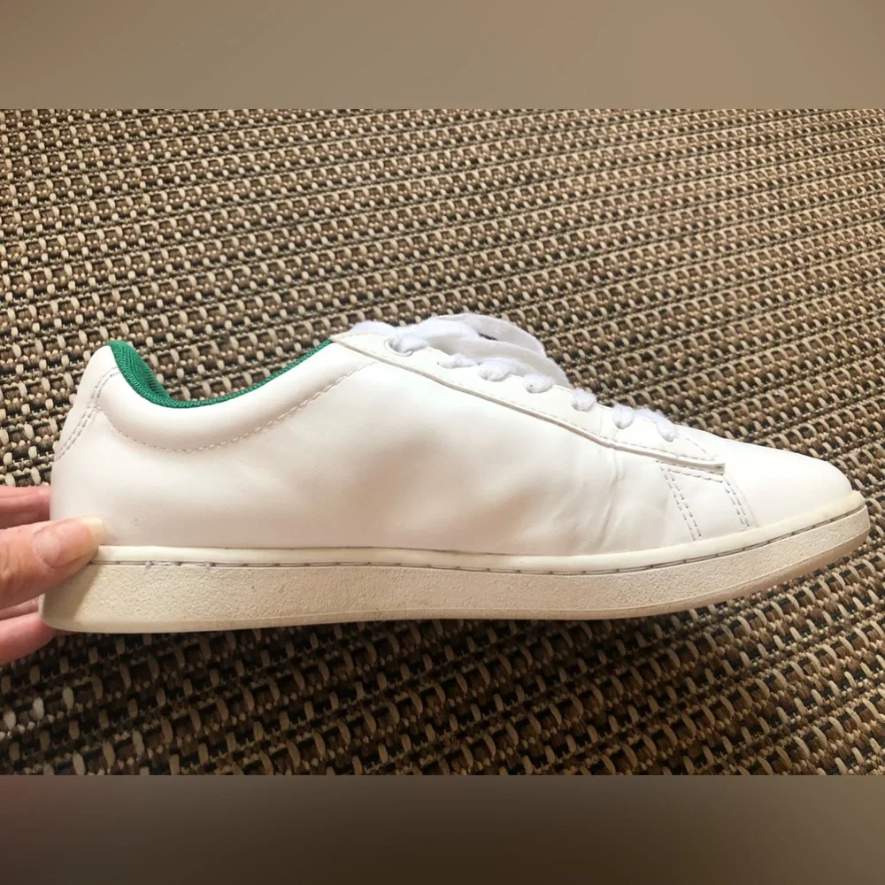🐊 Lacoste Hydez White Leather Lace-up Sneakers/Tennis Shoes